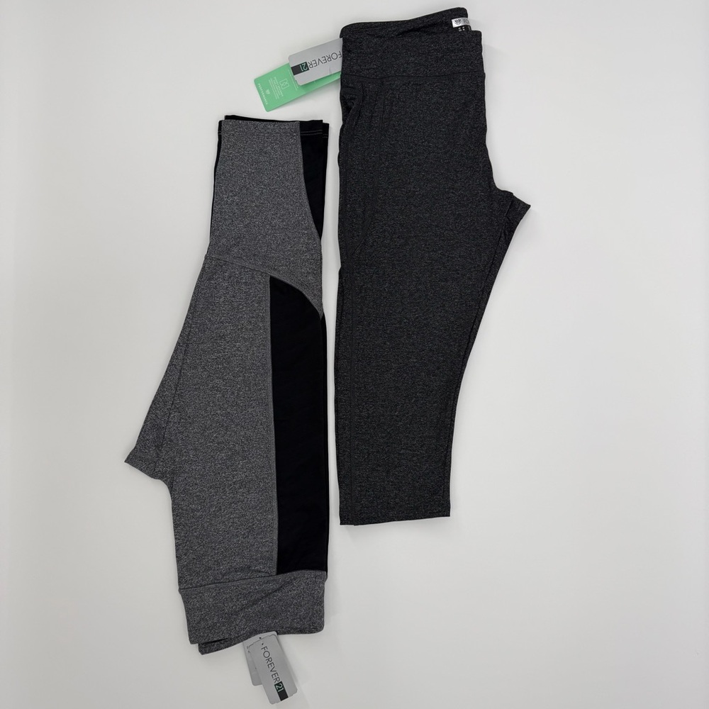 Forever 21 Gray and Charcoal Active Leggings - 2-Pack